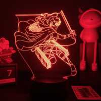 3D аниме светильник-ночник лампа Леви Атака на титанов Attack on Titan