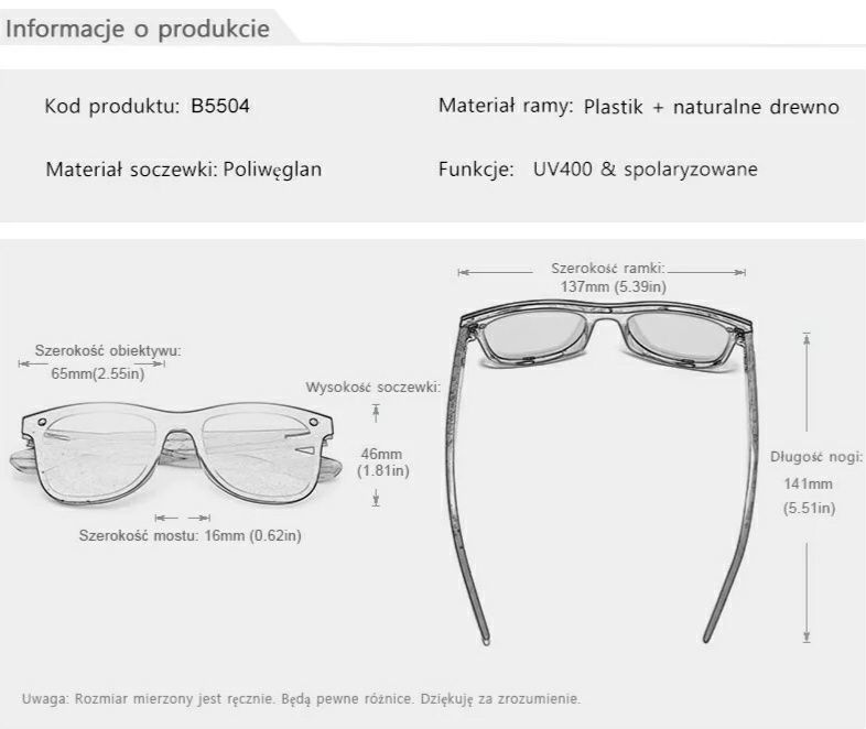 Okulary przeciwsłoneczne KINGSEVEN UV400 polaryzacje
