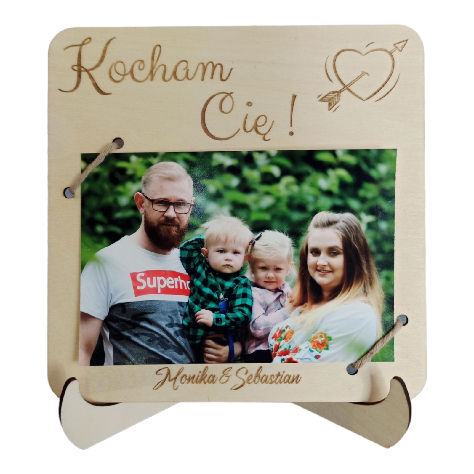 Personalizowana ramka na zdjęcie "Kocham Cię"