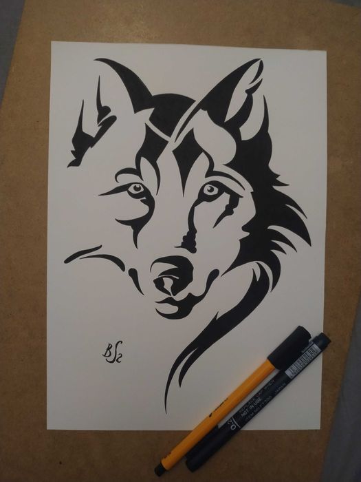 Seria: wilk x 4 - blok t. A4 250 g/m2