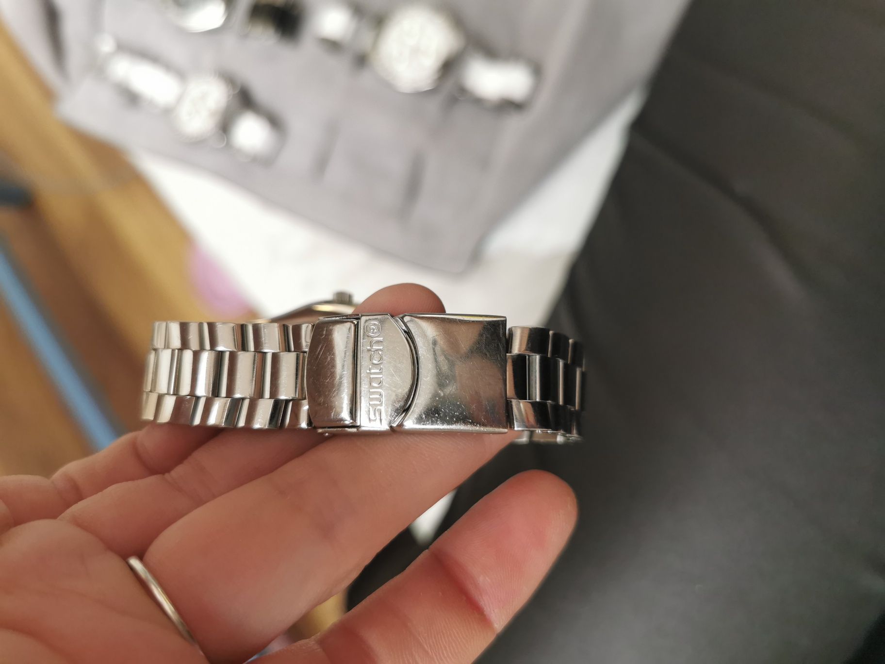 Zegarek swatch irony medium srebrny stal chirurgiczna cyrkonie svarows