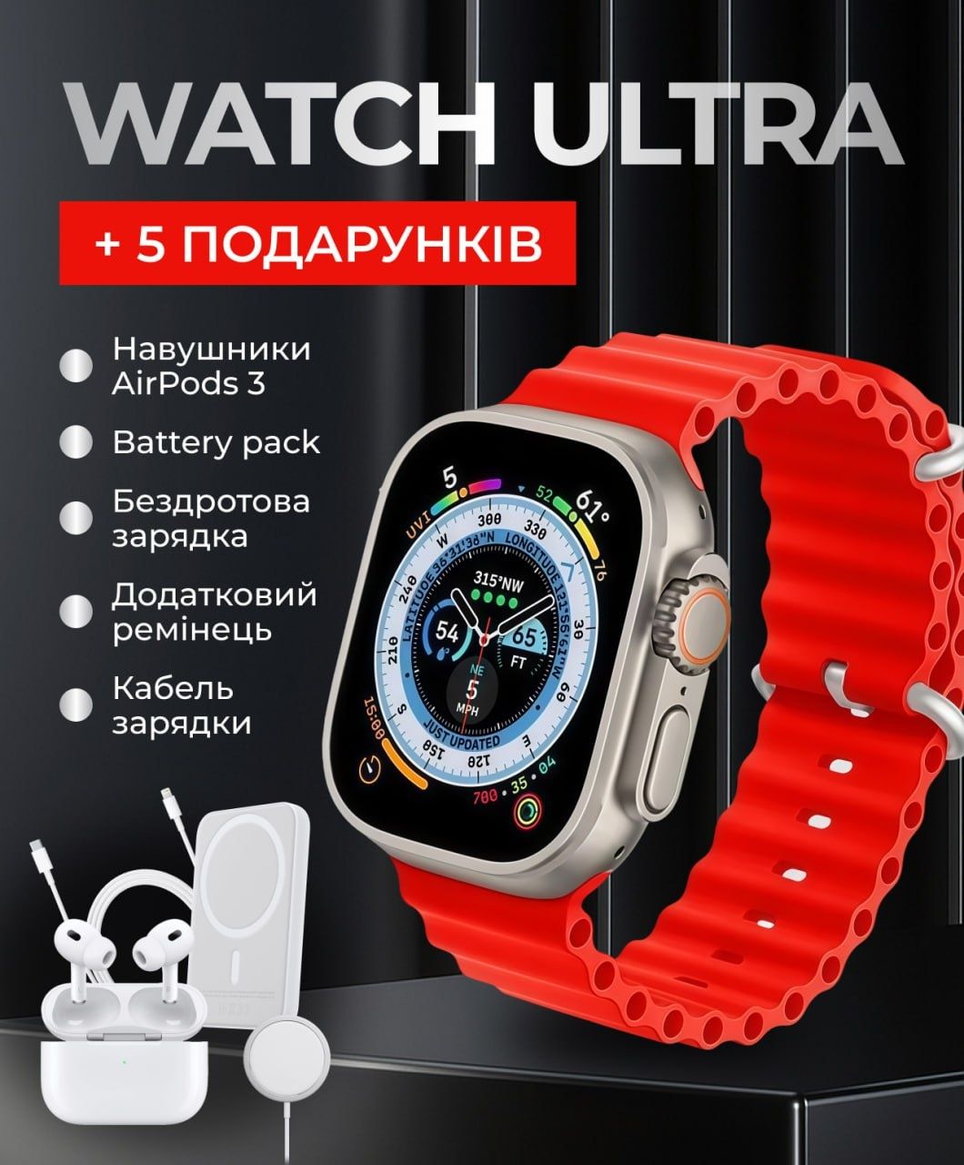 Комплект подарунковий смарт-годинник RM22