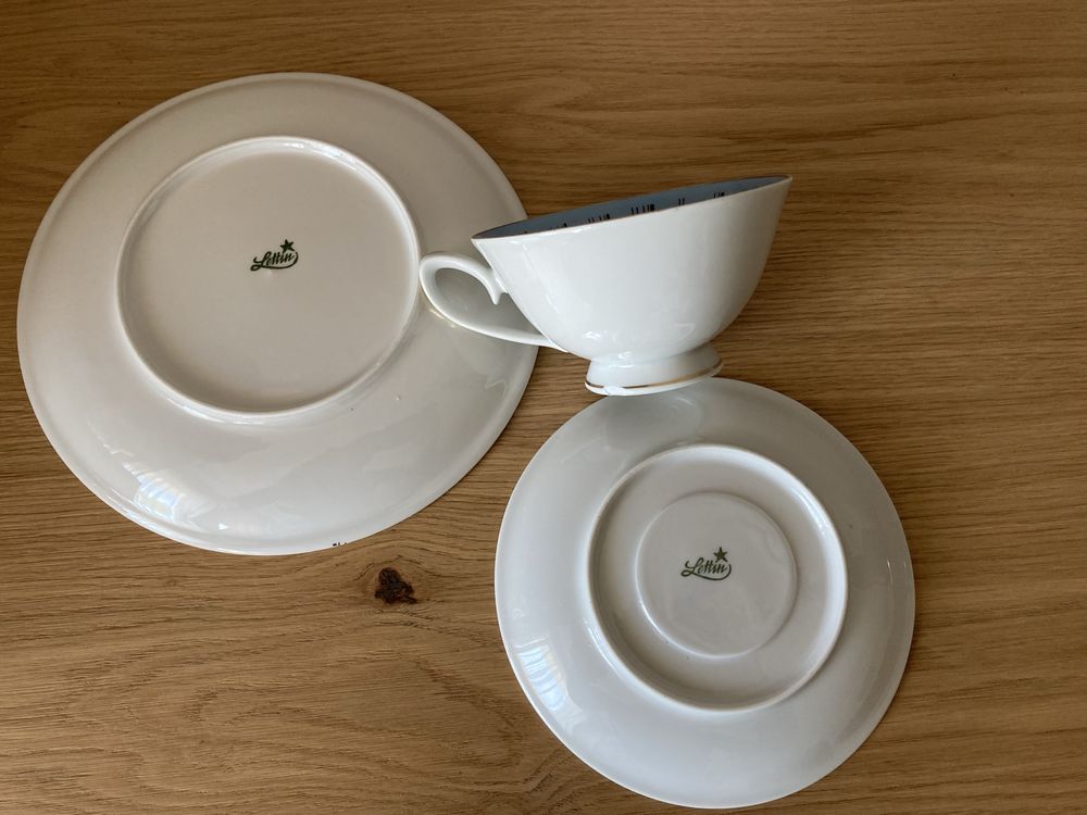 Trio porcelanowe Lettin NRD/DDR