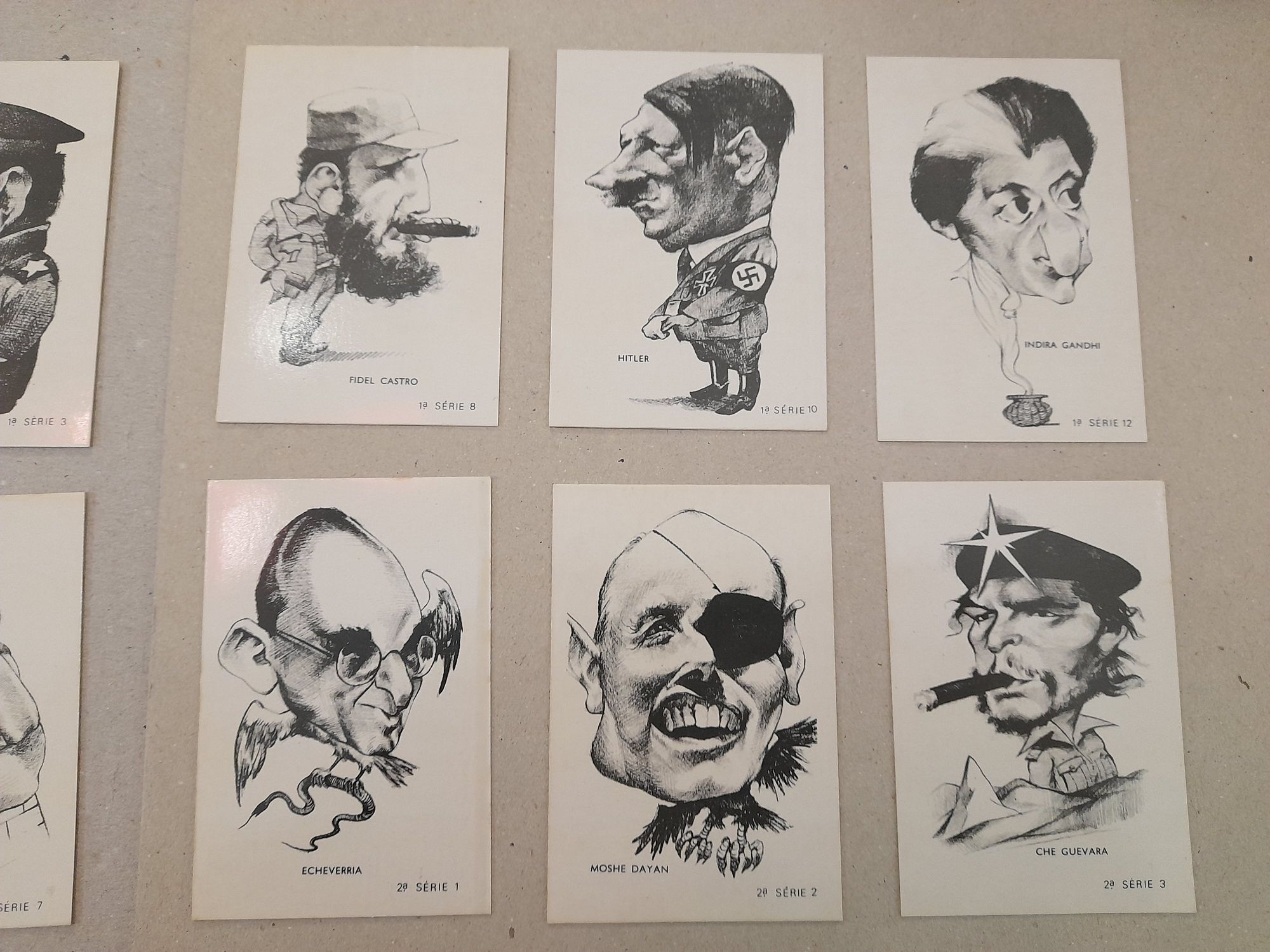 Calendários de bolso caricaturas Políticos História - Salazar, Kennedy