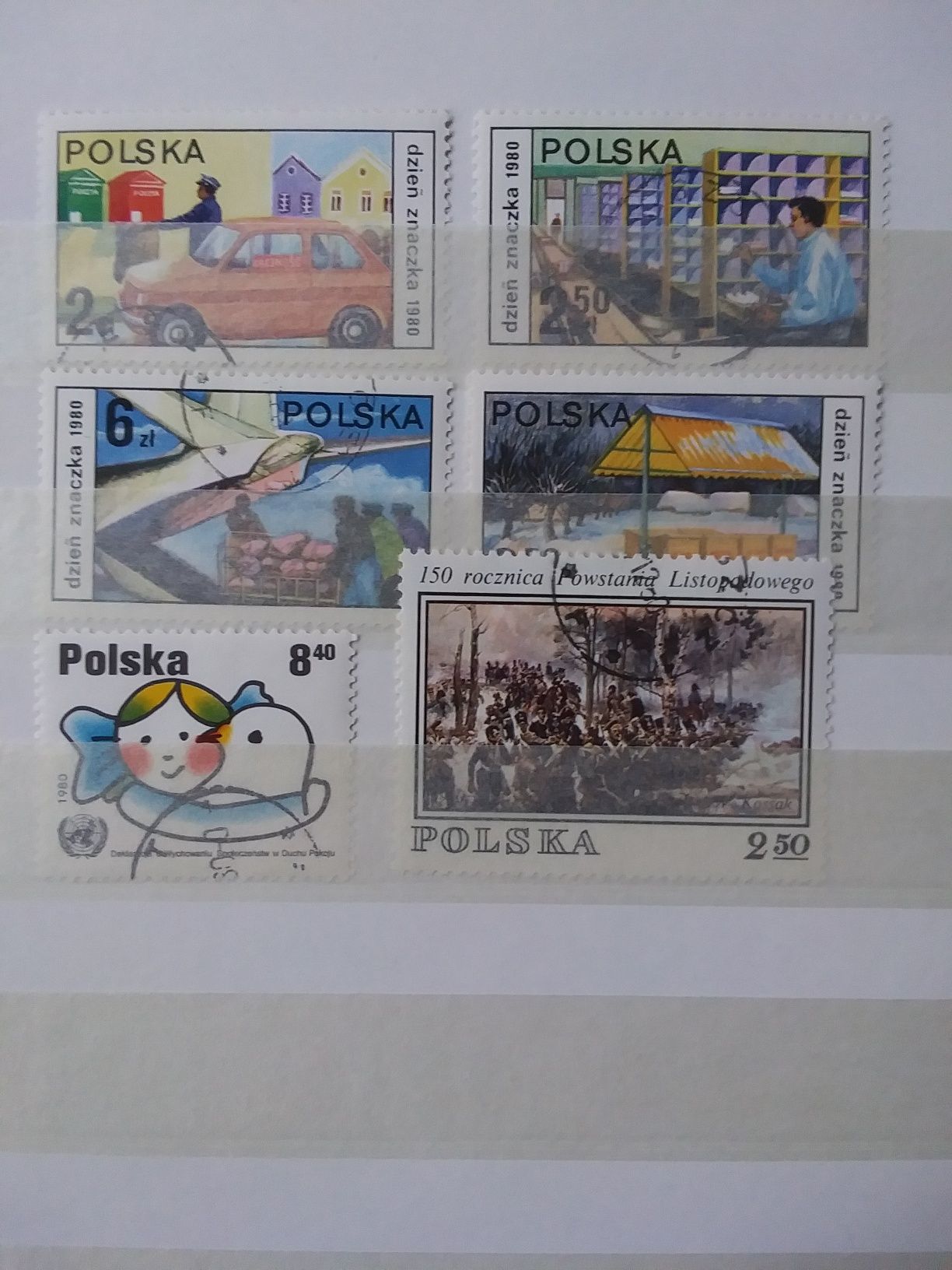 Znaczki pocztowe niecały rocznik 1980