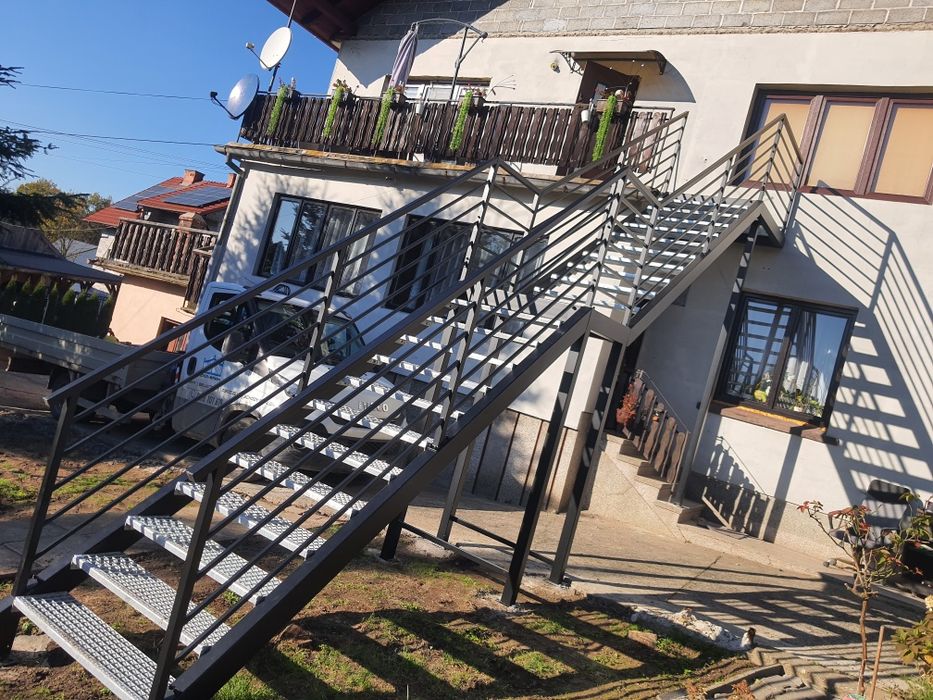 Schody stalowe zewnętrzne ocynk ogniowy