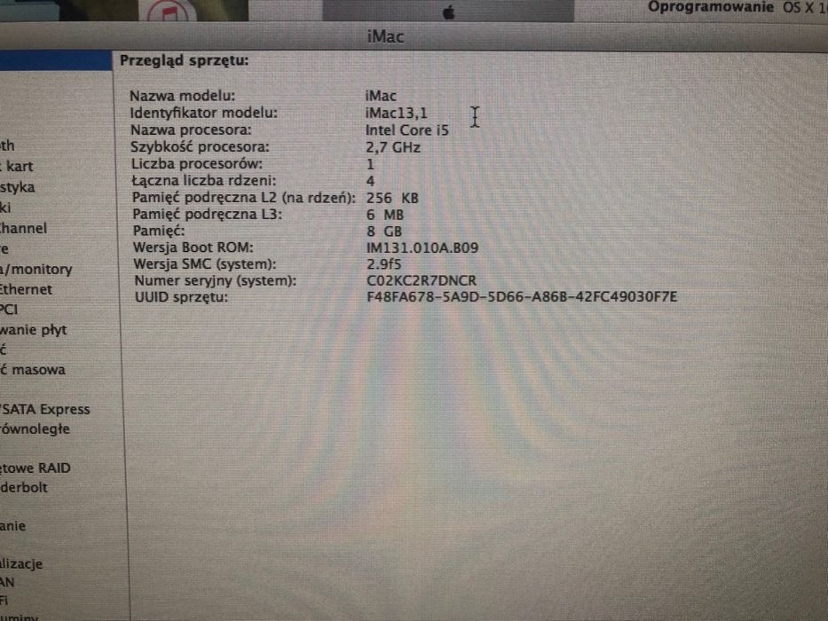 Apple iMac 21.5 cala (Late 2012) 8GB RAM SSD używany!