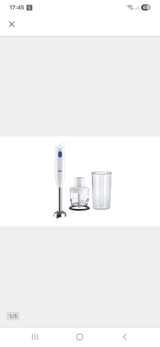 Blender ręczny Braun 450 W biały