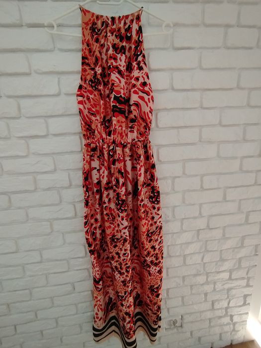 Sukienka letnia, na wesele, długa, maxi, kolorowa, na ramiaczkaH&M