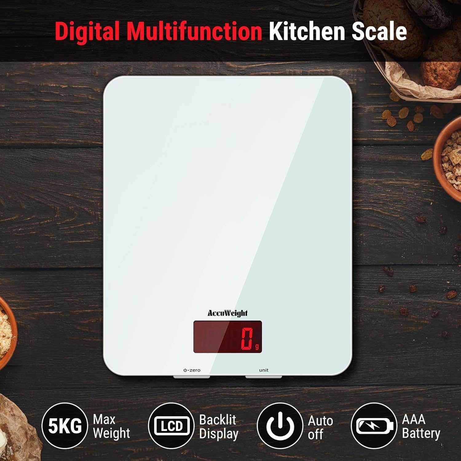 Balança de cozinha digital ACCUWEIGHT 201 - Branco