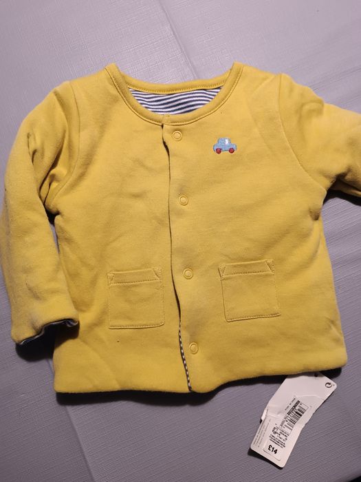 Bluza ocieplana dla noworodka kaftanik kurteczka h&m m&s 62