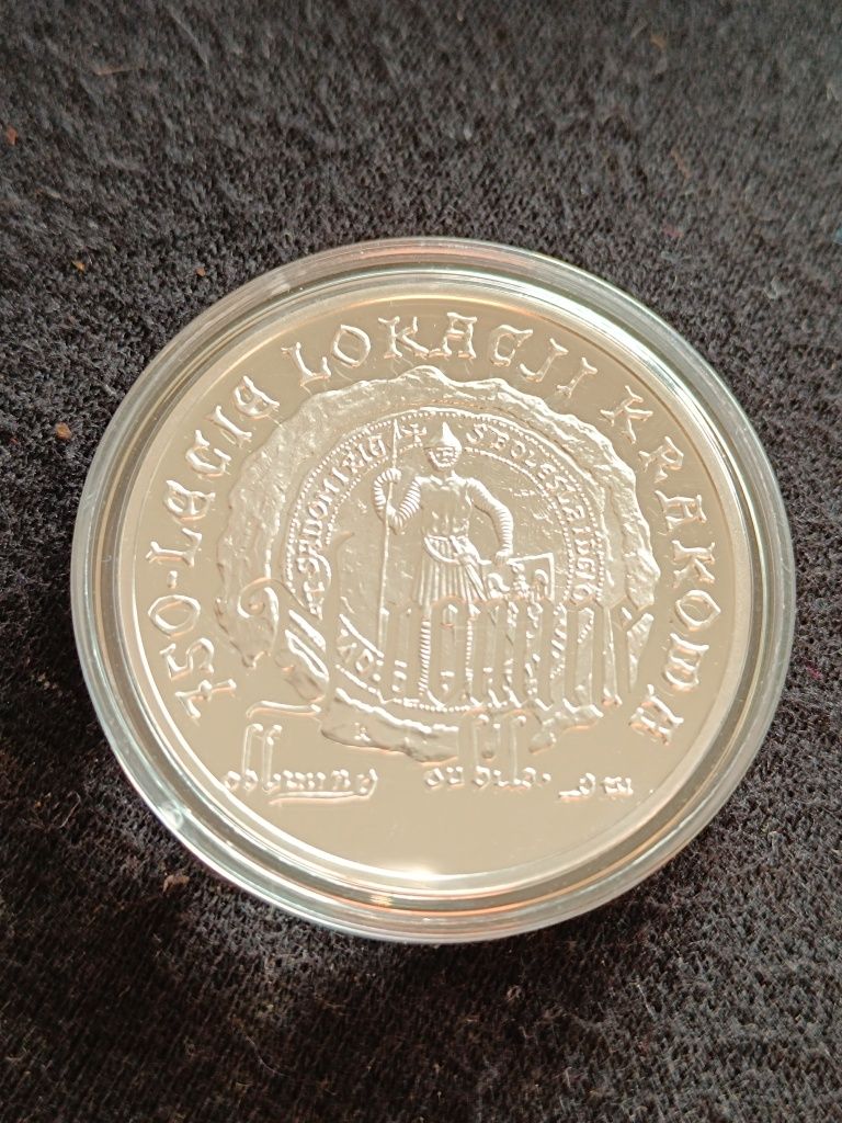 10 ZŁ 2007 - 750 LAT LOKACJI KRAKOWA - MENNICZA srebrna moneta