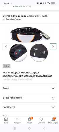 Pas wibrujacy odchudzajacy