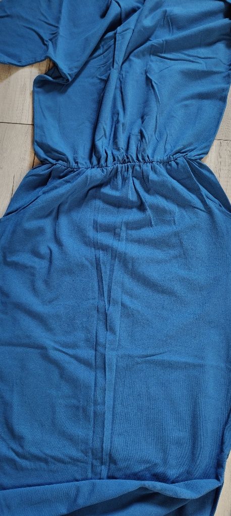 Niebieska maxi sukienka damska 36/38