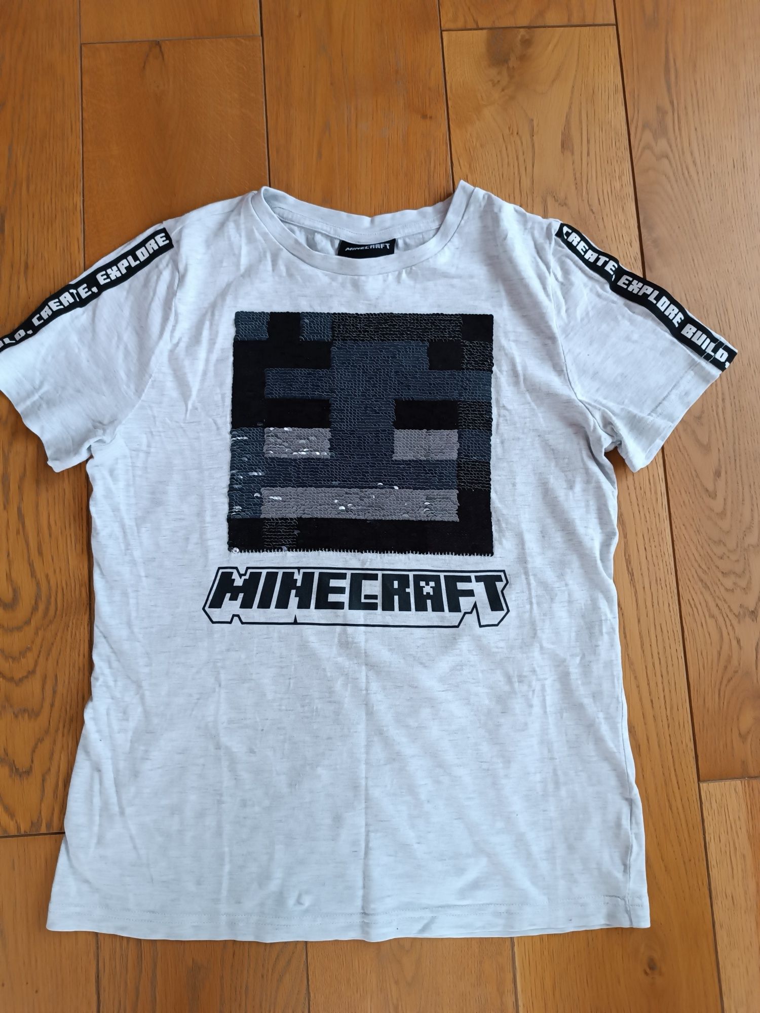 Koszulka t-shirt r. 146 Minecraft cekiny