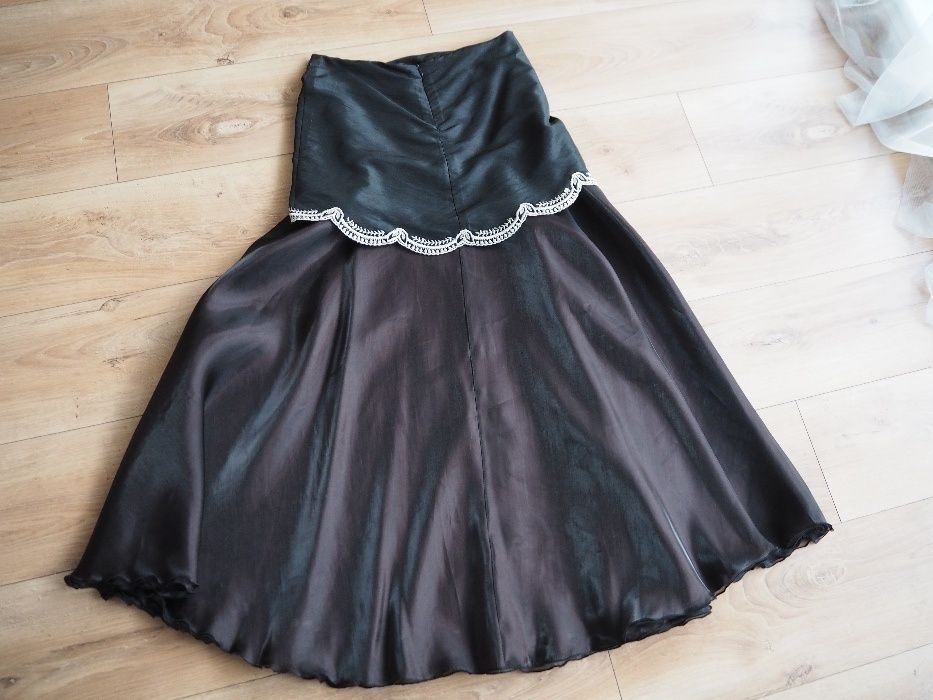 Suknia wieczorowa maxi czarna 36 STAN IDEALNY