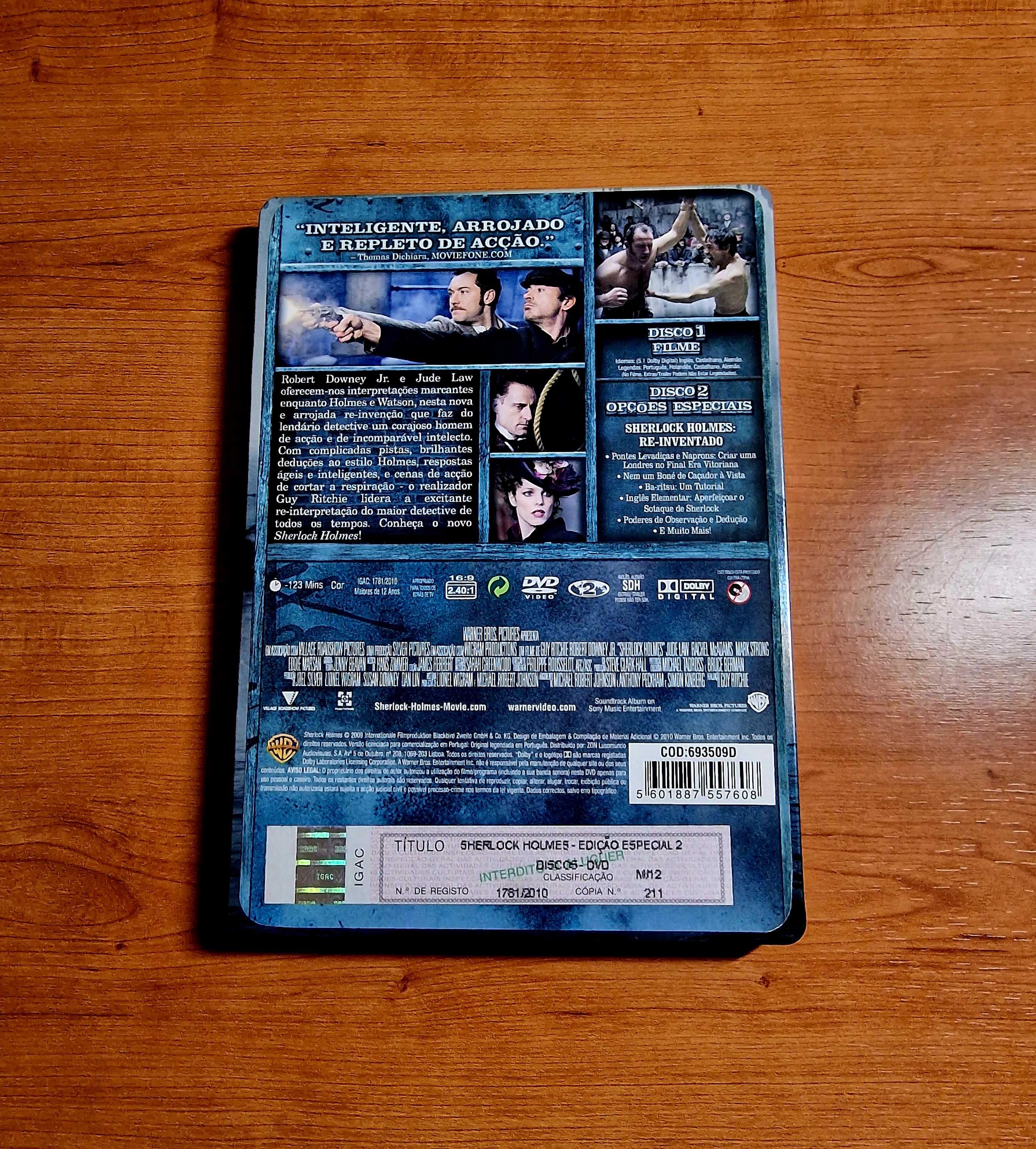 SHERLOCK HOLMES Ed.Especial 2dvds SteelBook (Robert Downey Jr/Jude Law