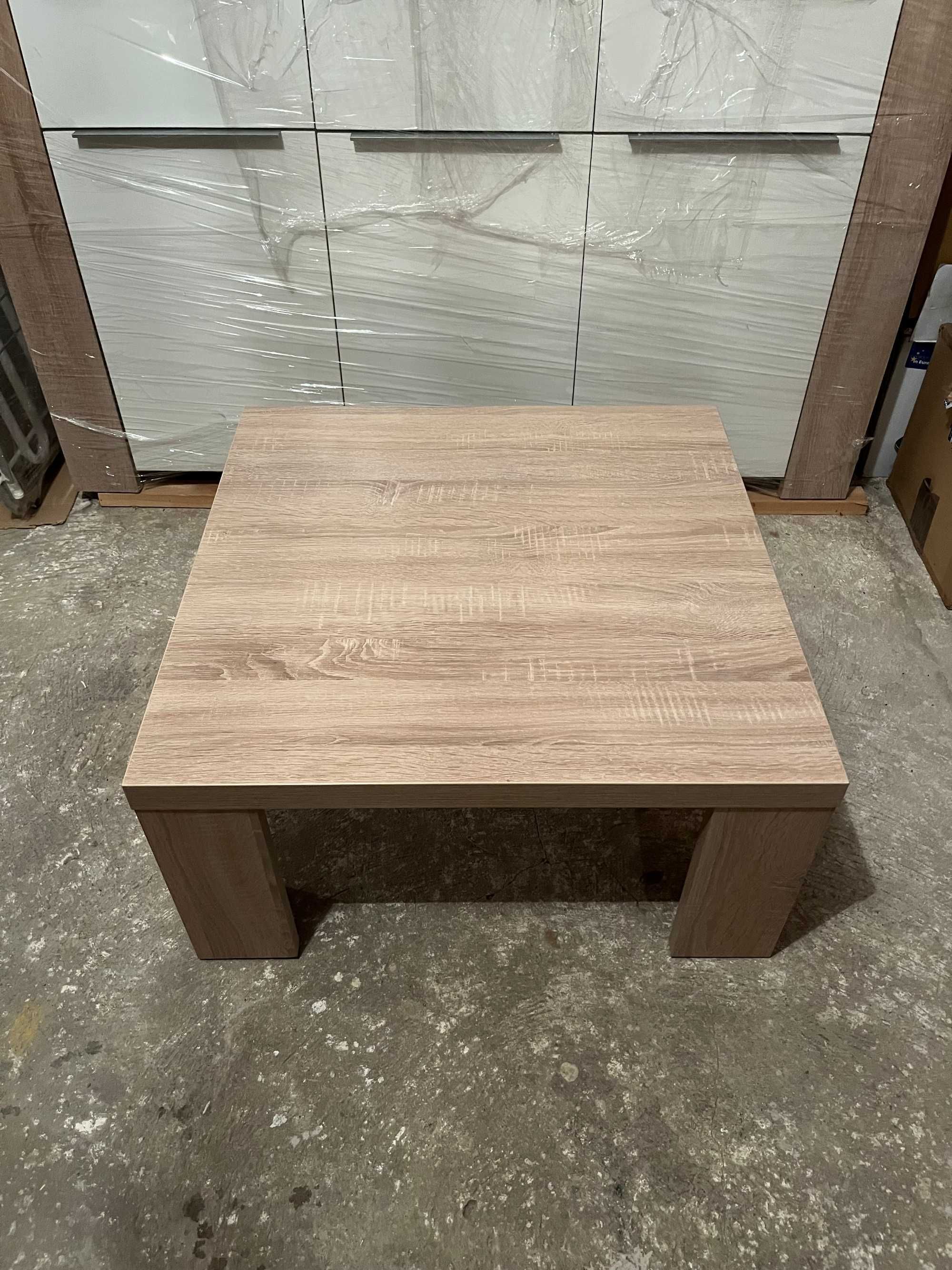 Stół Stolik Kawowy, Nowy! Dąb Sonoma, 70x70x35, Bardzo Ładny i Masywny