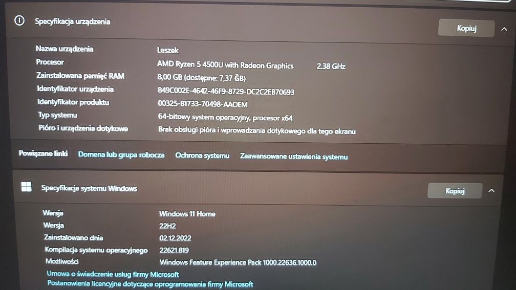 laptopa Acer Aspire 5 R5-5500