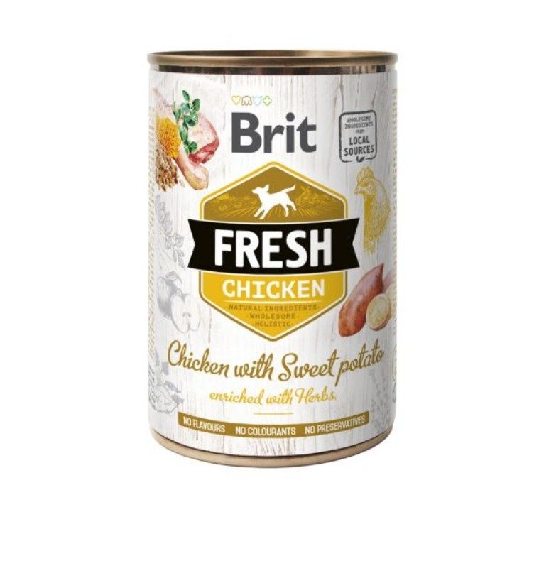 Brit fresh kurczak że słodkimi ziemniakami 2x400g