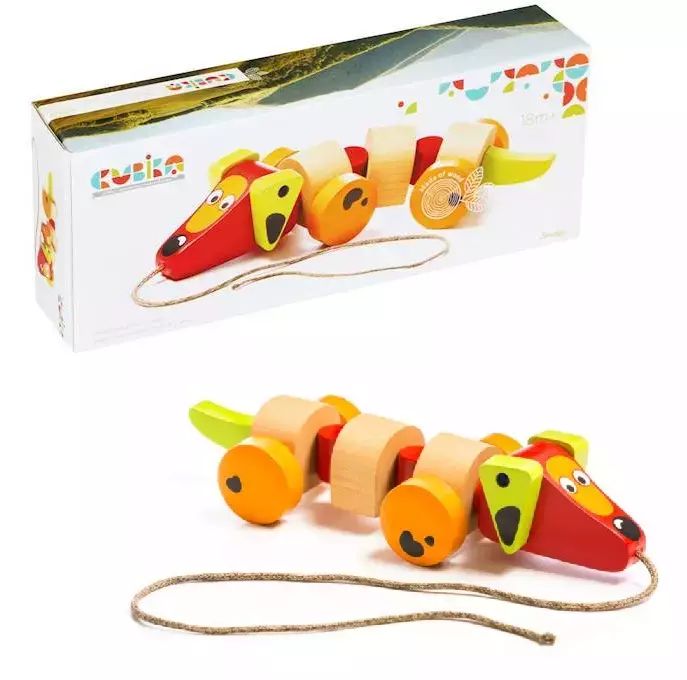 Piesek do ciągnięcia. Cubika