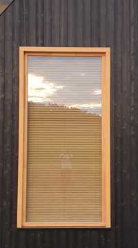 Okna drewniane 3-szybowe 4 szt pokryte olejem naturalnym lnianym koopm