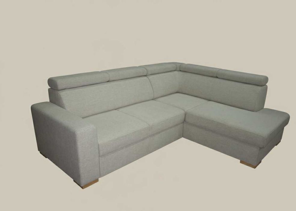 Narożnik 255x200 Sorrento z regulowanymi zagłówkami z funkcją spania
