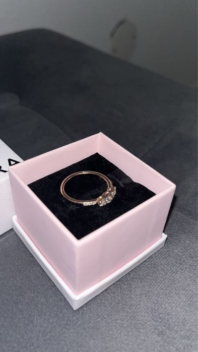 Anel ouro rosa da Pandora