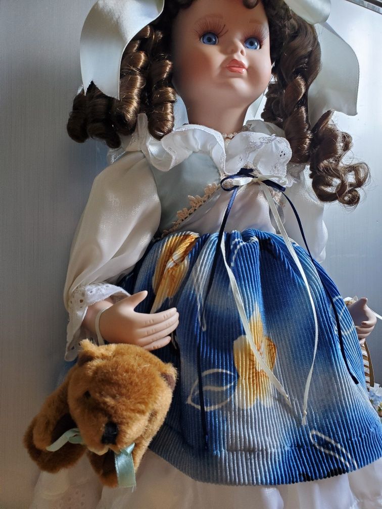 Стара Порцелянова лялька 53 см Нова з коробкою