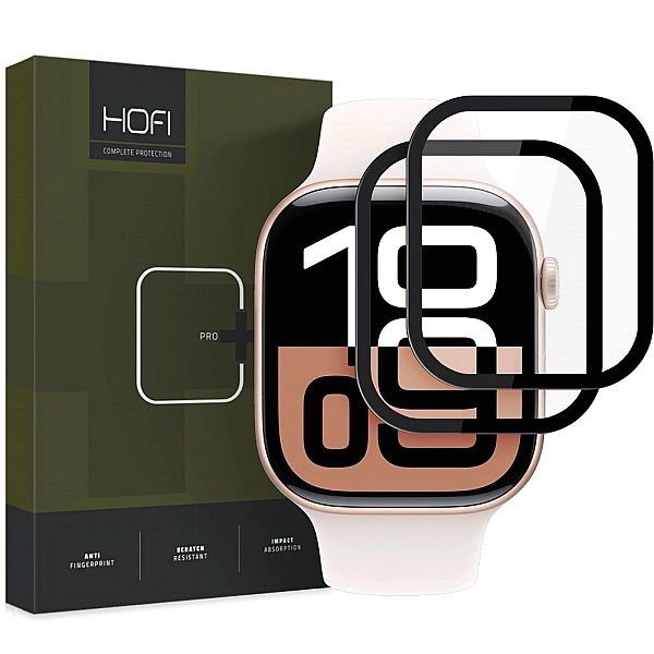 Szkło Hybrydowe Hofi Hybrid Pro+ 2-Pack Apple Watch 10 (42 Mm) Black