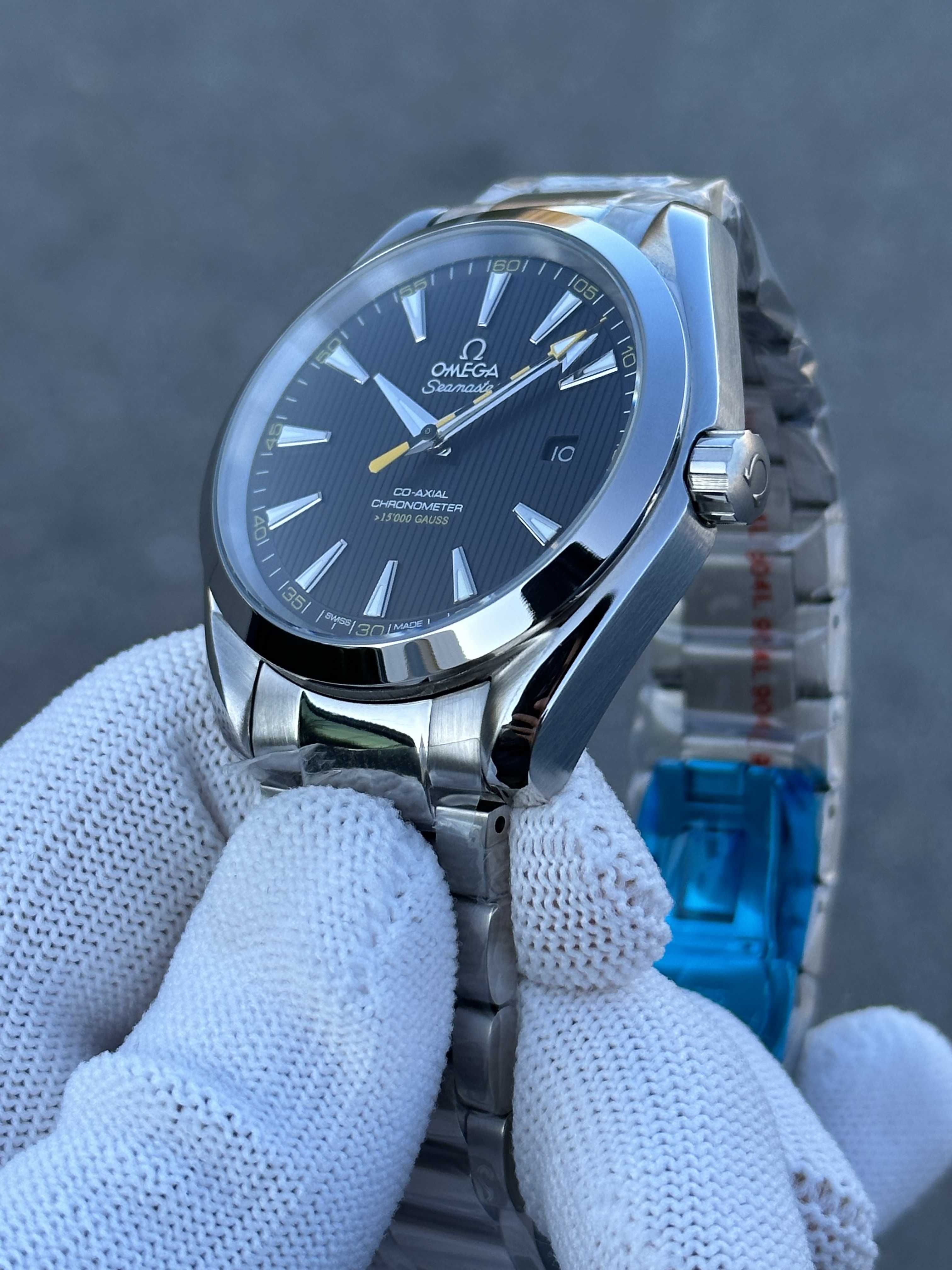 Швейцарские часы Omega Seamaster Aqua Terra Gauss Yellow. Топ качество