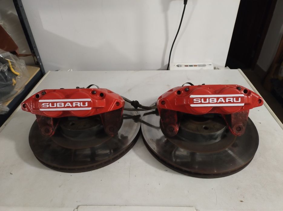 Zaciski 4-tłoczkowe Subaru Impreza WRX/GT tarcze klocki stalowy oplot