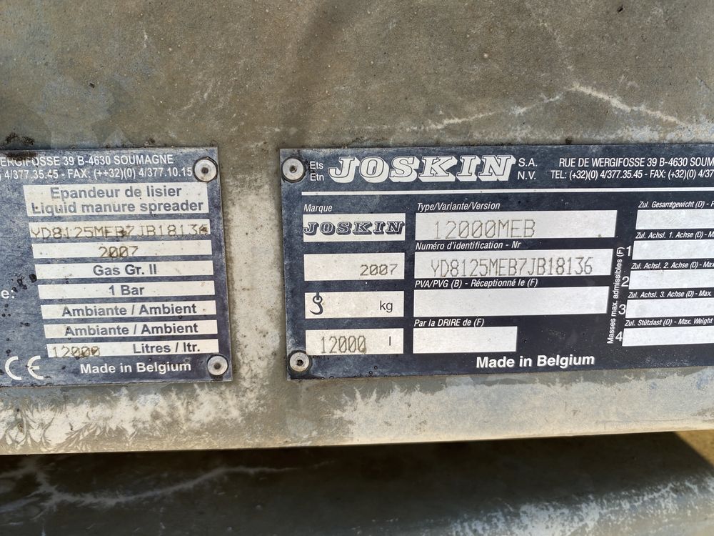 Beczka beczkowóz wóz asenizacyjny joskin 12000