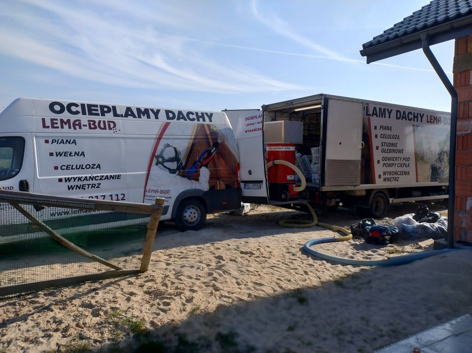 Ocieplanie pianą dachów,poddaszy,celulozą,Konin,Koło, Śle