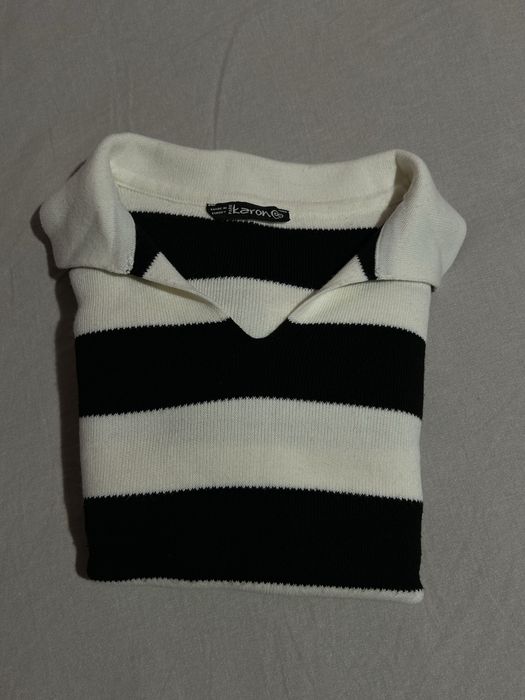 Кофта чорно-біла в полоску