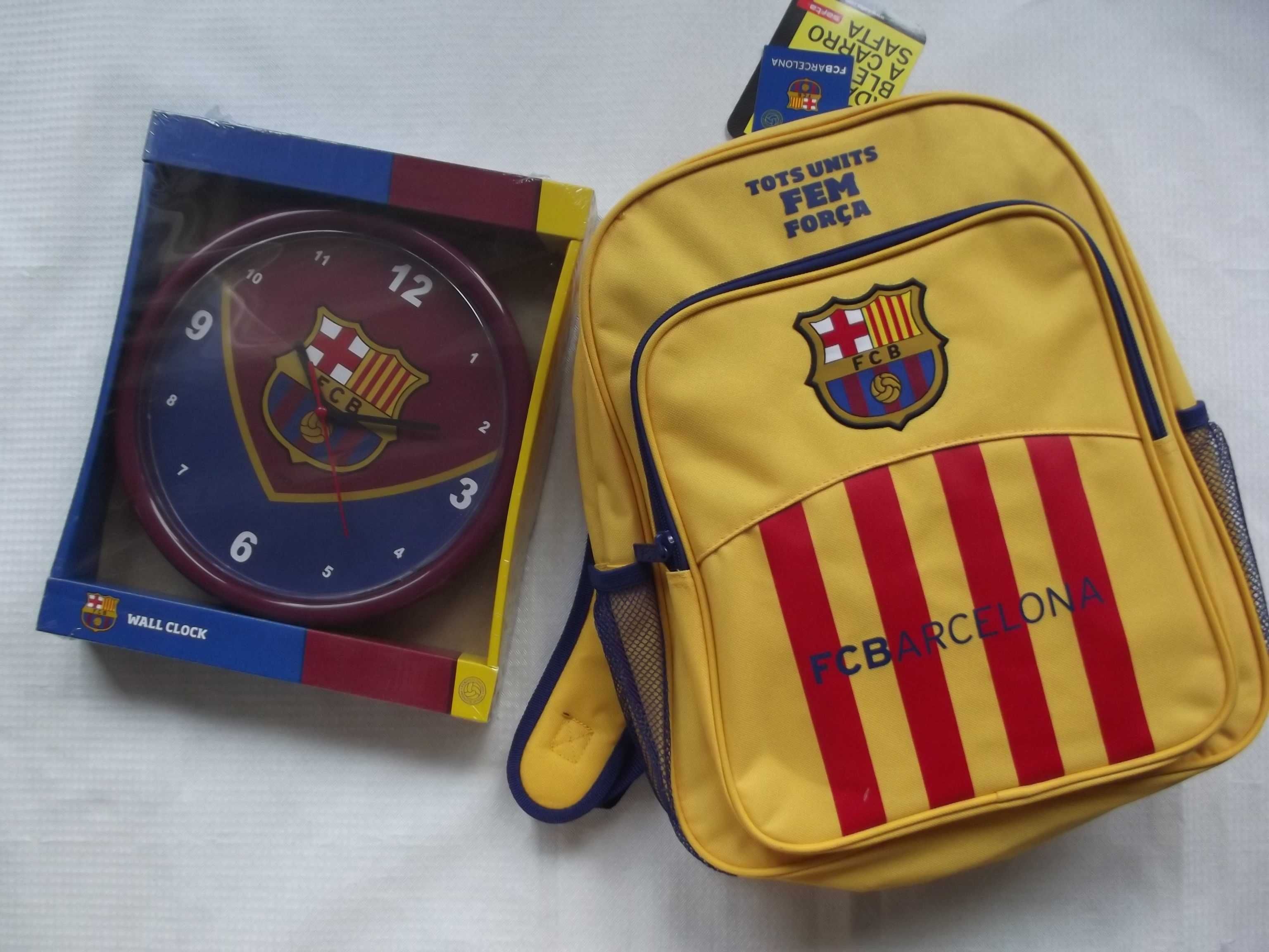 Plecak FC Barcelona zegar ścienny zestaw