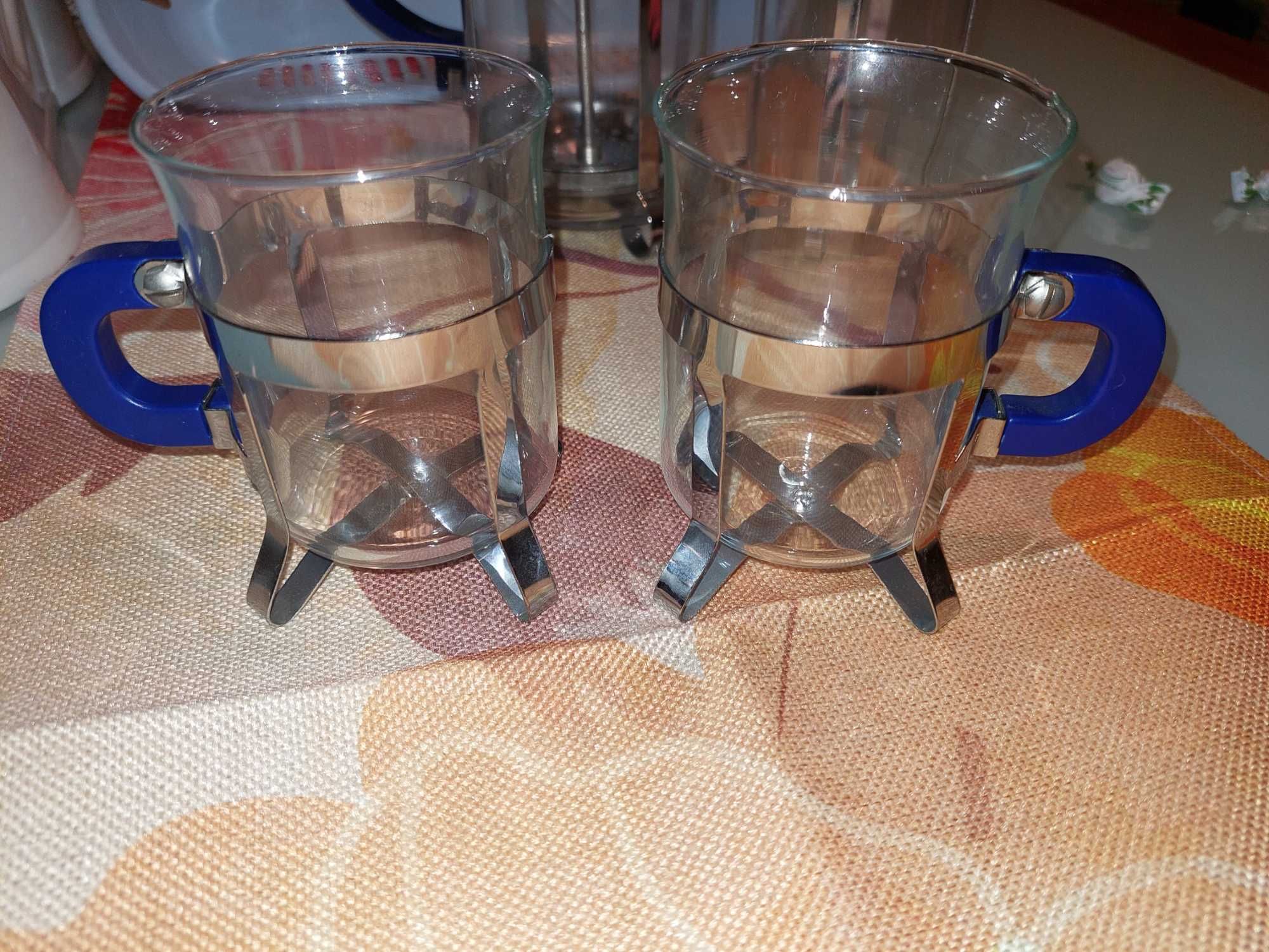 Conjunto Cafeteira tipo francesa em vidro