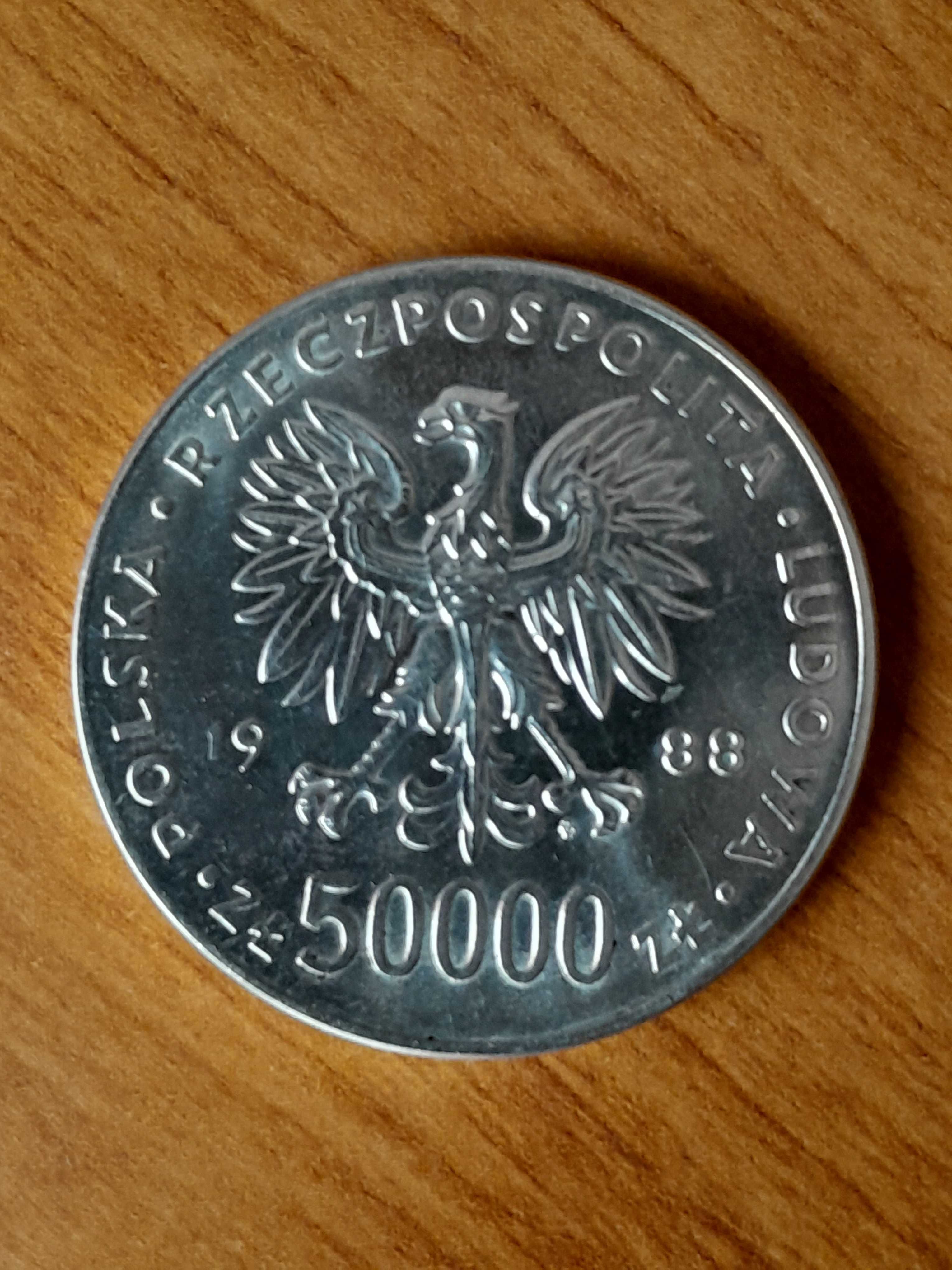 Moneta 50.000 zł 1988 J.PIŁSUDSKI 70 rocznica niepodległości