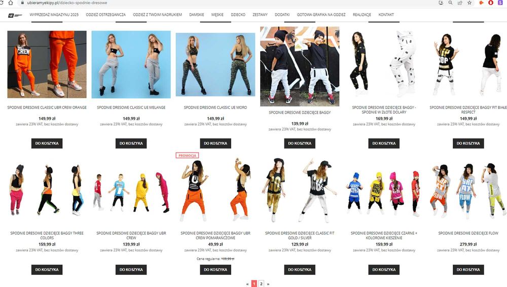 Sprzedaż sklep internetowy UBIERAMYEKIPY.PL biznes firma NA SPRZEDAŻ