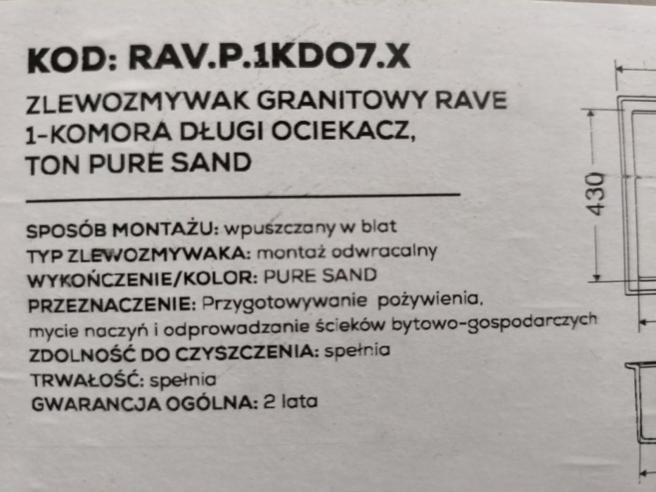 Zlew jednokomorowy