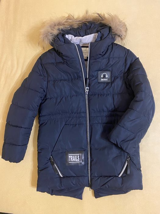 Дитяча зимова куртка парка подовжена 122см
