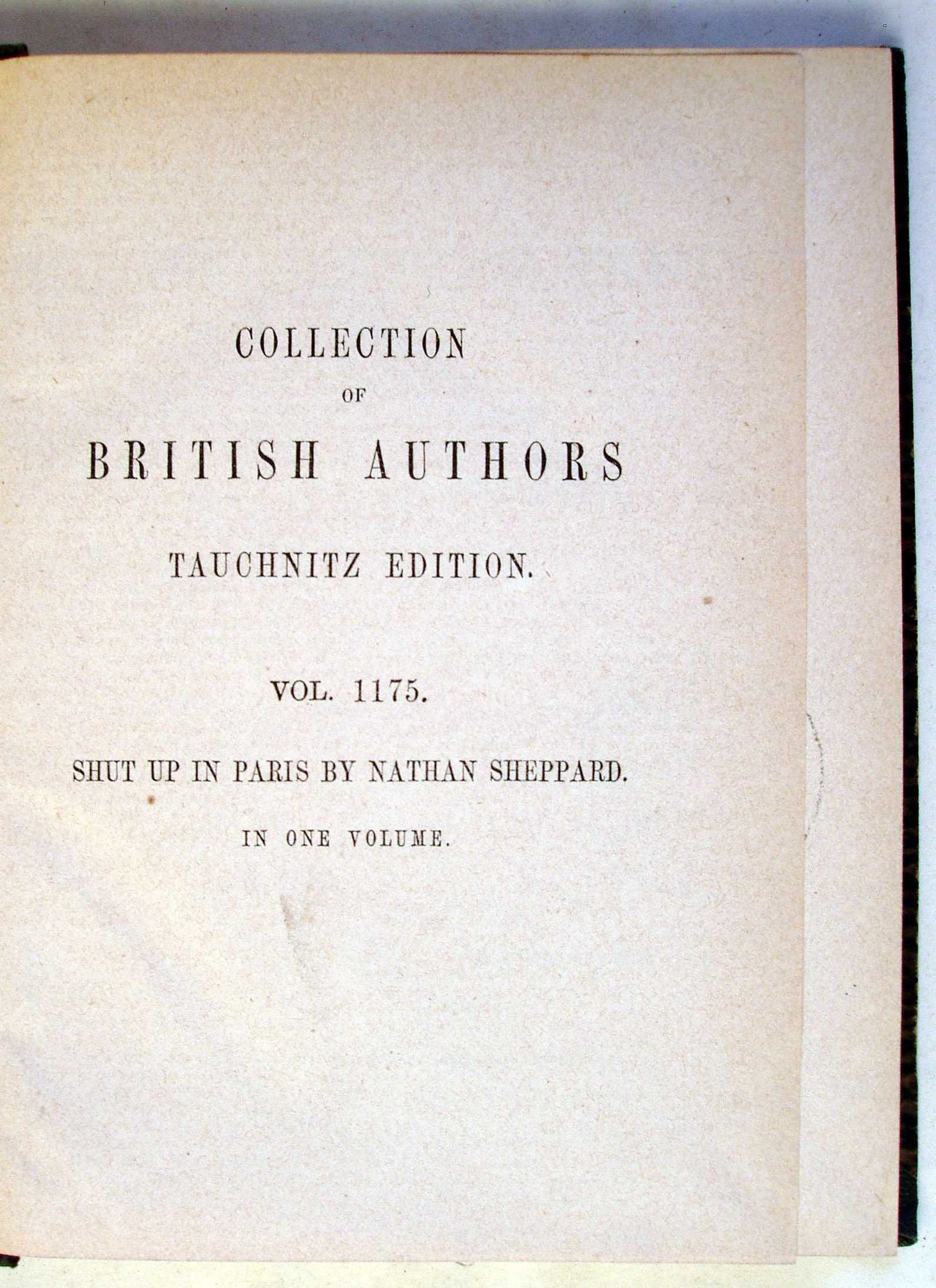 Shut up in Paris by Nathan Sheppard. Leipzig 1871