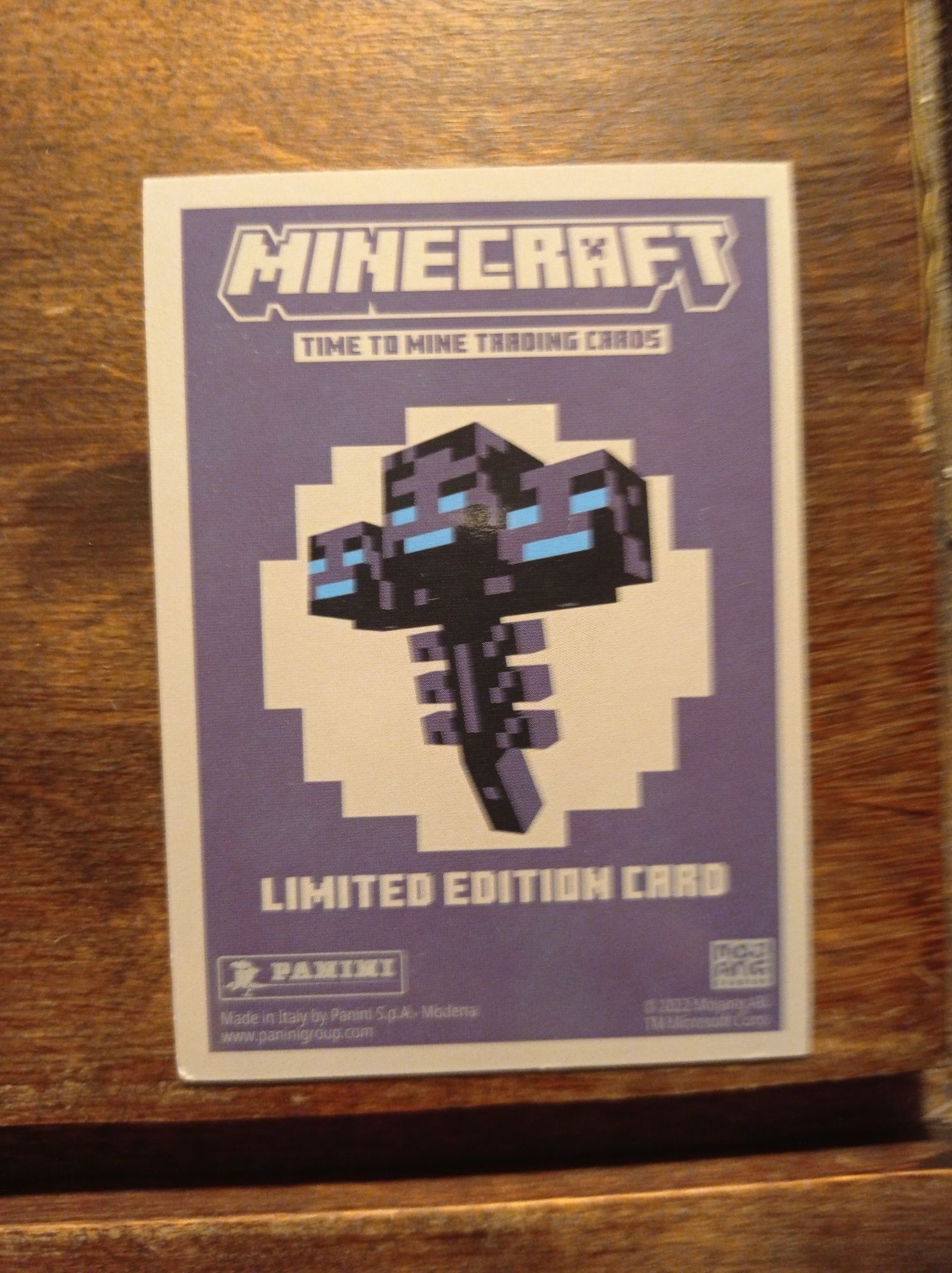 Karta panini Minecraft limited Edition wither