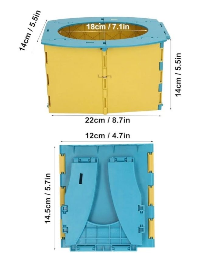Przenośna turystyczna toaleta dla dzieci do nauki