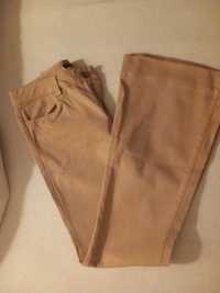 Spodnie jeansowe dzwony beżowe Massimo Dutti r. 38