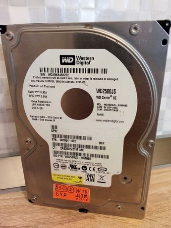 HDD Жёсткие диски WD 250 / 500 Gb/ 1 Tb Sata рабочие