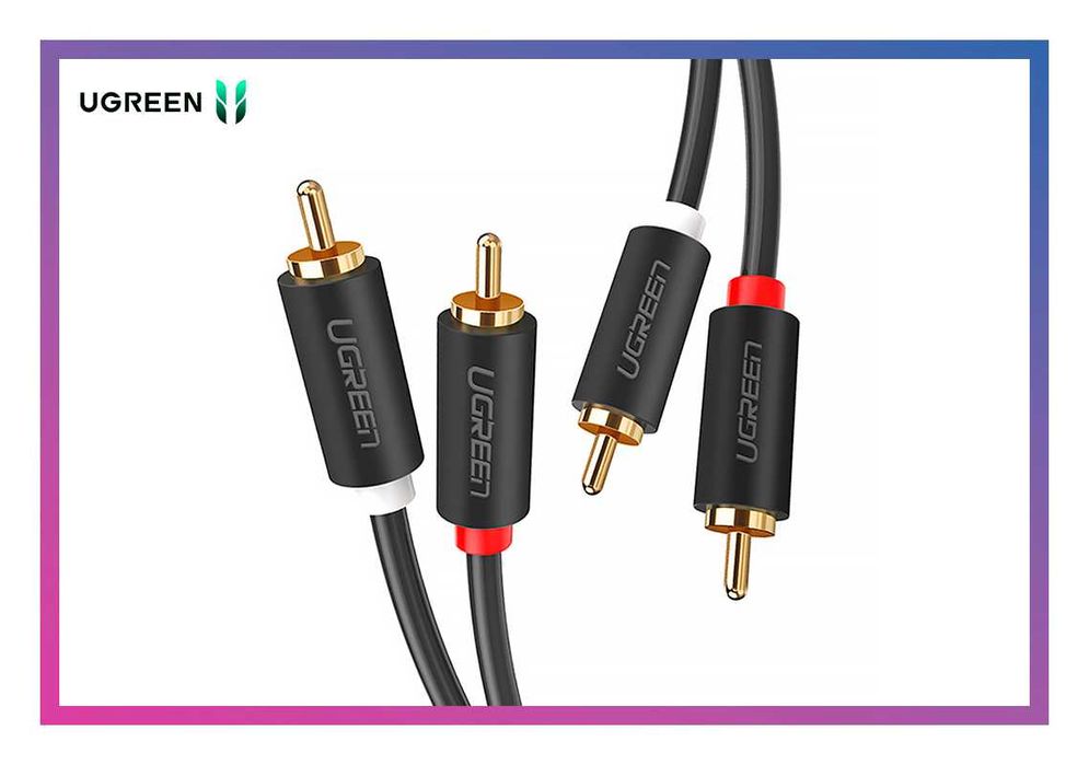 Кабель RCA Hi-Fi аудио провод для саундбара колонки UGREEN 2 / 3 метра