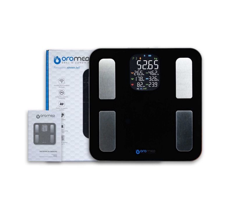 Waga łazienkowa BLUETOOTH H SMART BLACK  aplikacja