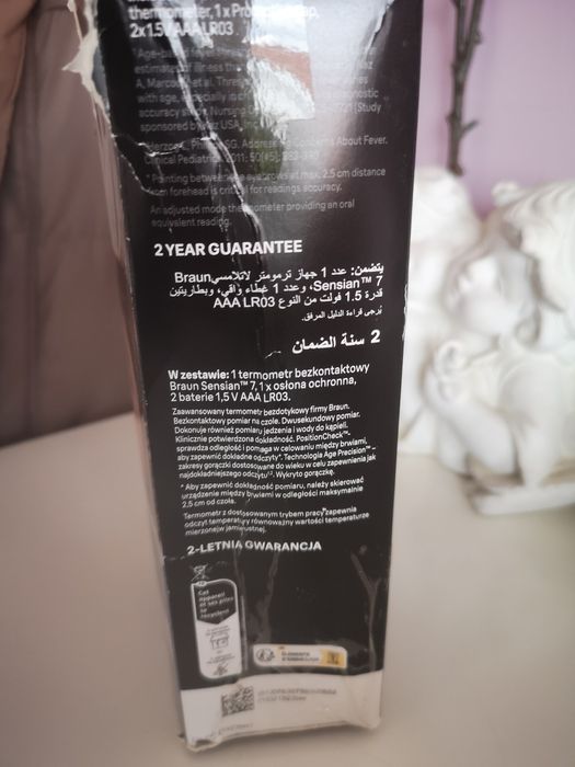 Termometr  bezdotykowy elektroniczny Braun Advanced Non Connect