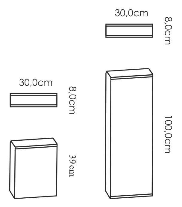 PALISADA impari grafit 39cm, 100cm ATENA WIDAWA magazyn kostki